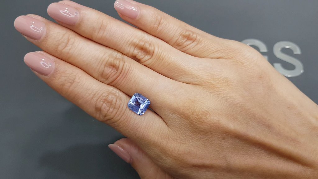 Cornflower blue sapphire 3.50 carats in cushion cut, Sri Lanka Image №5