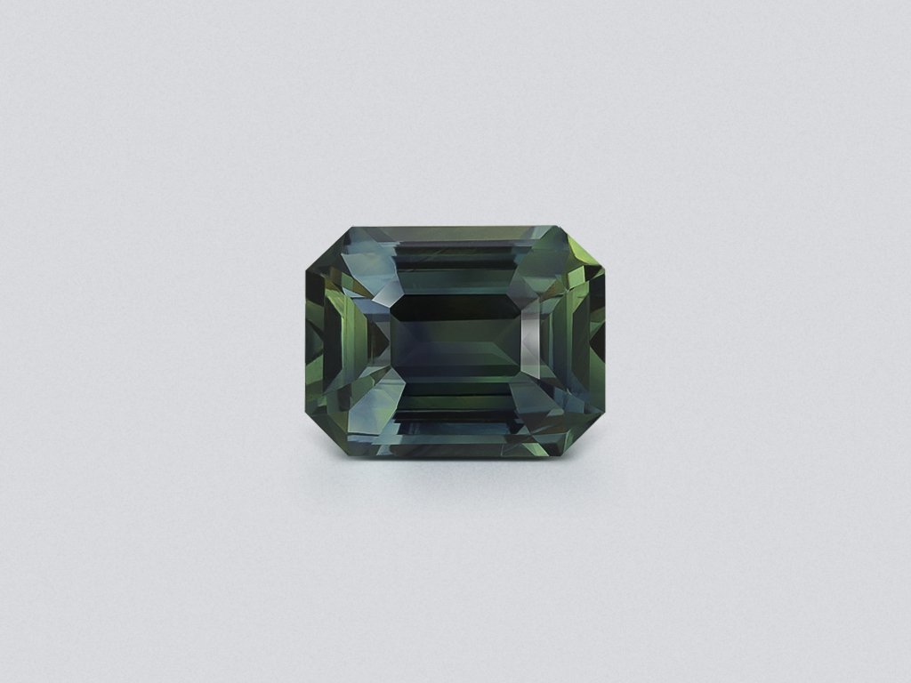 Zafiro verde azulado de talla octogonal sin calentarde 3,08 ct, de Sri Lanka Image №1
