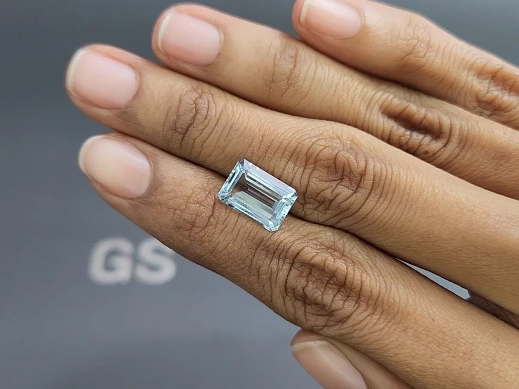 Aguamarina talla octogonal de 3,76 quilates, Madagascar  Image №2