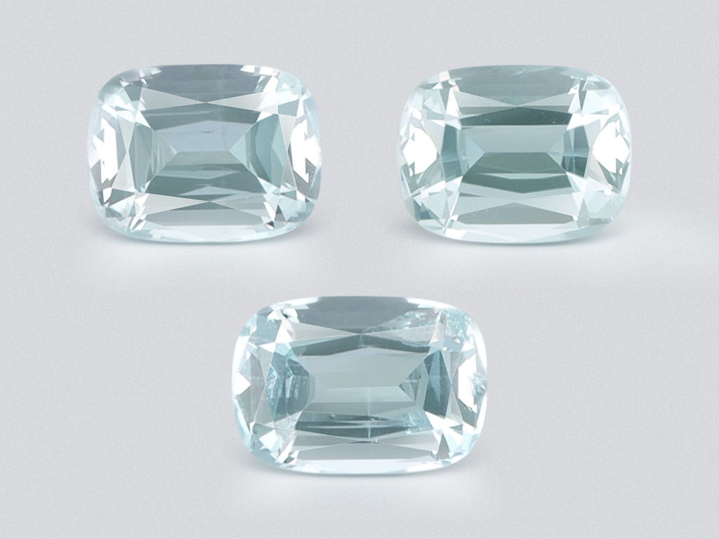Set aus kissenförmigen aquamarinen 4,29 karat, Madagaskar Image №1