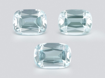 Set aus kissenförmigen aquamarinen 4,29 karat, Madagaskar photo