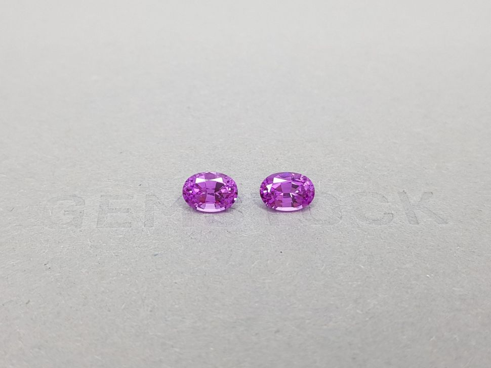 Pair of intense purple unheated sapphires 2.03 ct, Madagascar Image №1
