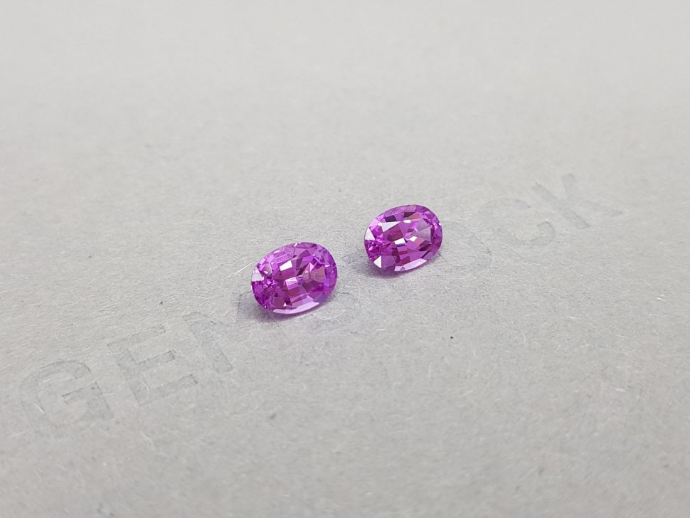 Pair of intense purple unheated sapphires 2.03 ct, Madagascar Image №2
