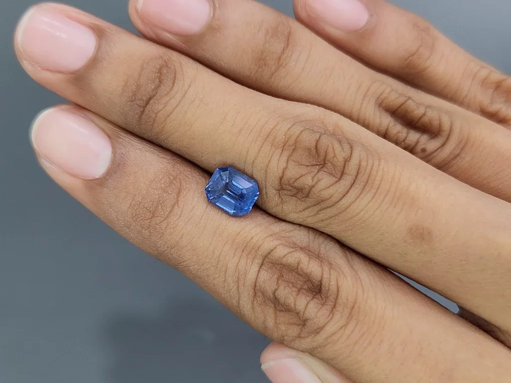 Rare cobalt blue spinel in octagon cut 2.11 carats, Tanzania Image №2