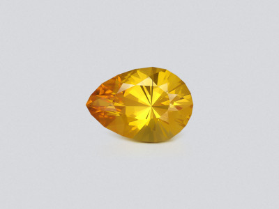 Zafiro amarillo dorado talla pera sin calentar de 2,30 ct, Sri Lanka photo