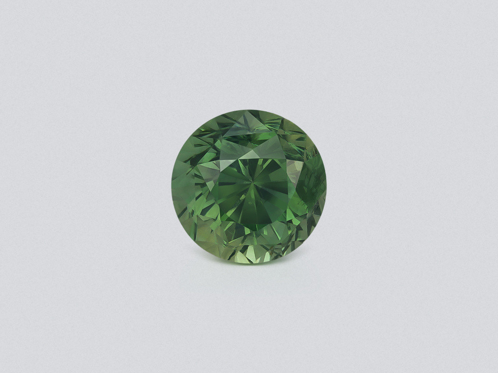 Unbeheizter blaugrüner saphir im rundschliff 4,00 carats, Sri Lanka Image №1