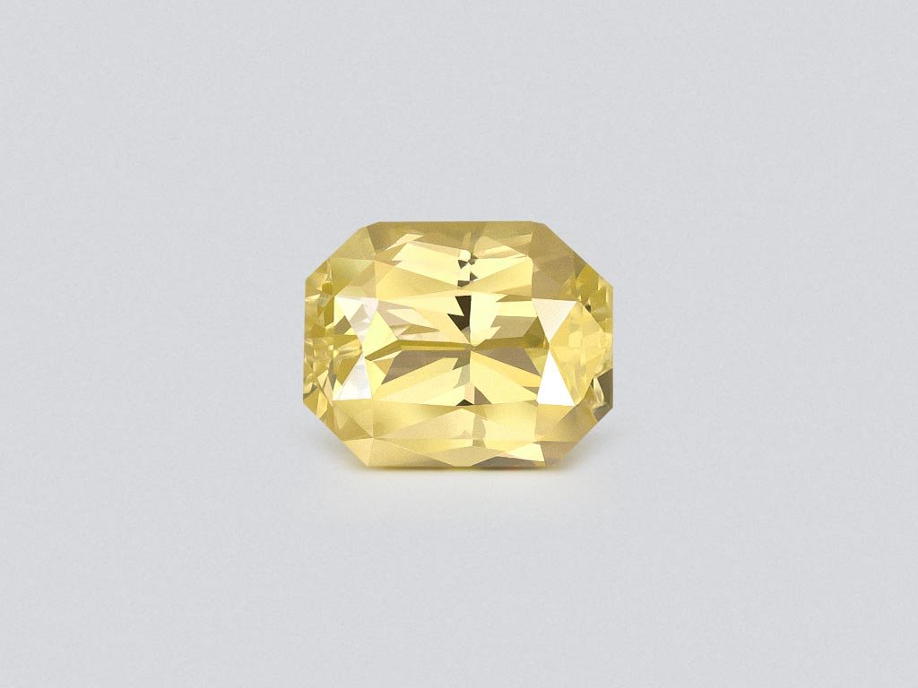 Unbeheizter pastellgelber Saphir im Radiantschliff, 2,00 ct, Sri Lanka  Image №1