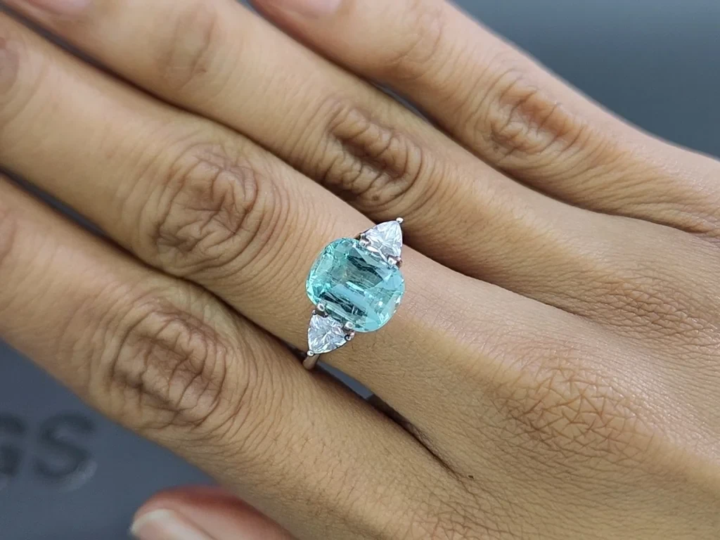 Aquamarin kissenförmiger 2,94 karat, Madagaskar  Image №5