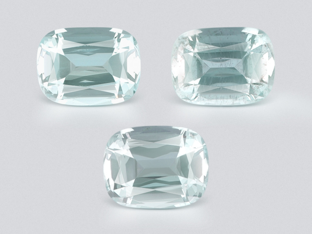 Ensemble aigues-marines taille coussin de 4,26 carats, Madagascar Image №1