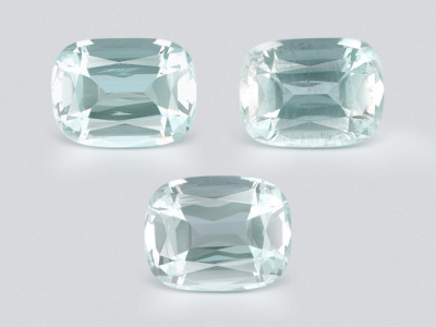 Set aus kissenförmig geschliffenen aquamarinen 4,26 karat, Madagaskar photo