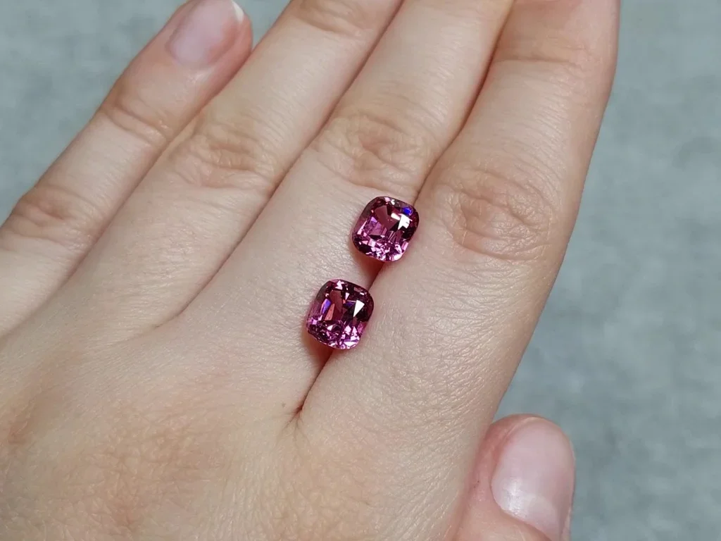 Paar rosa Spinelle 5,19 ct aus Tadschikistan, GIA Image №3