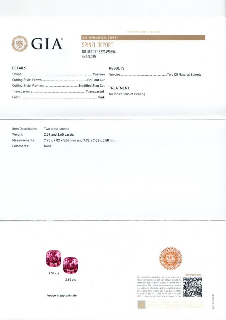 Pair of pink spinels from Tajikistan 5.19 ct, GIA Image №2
