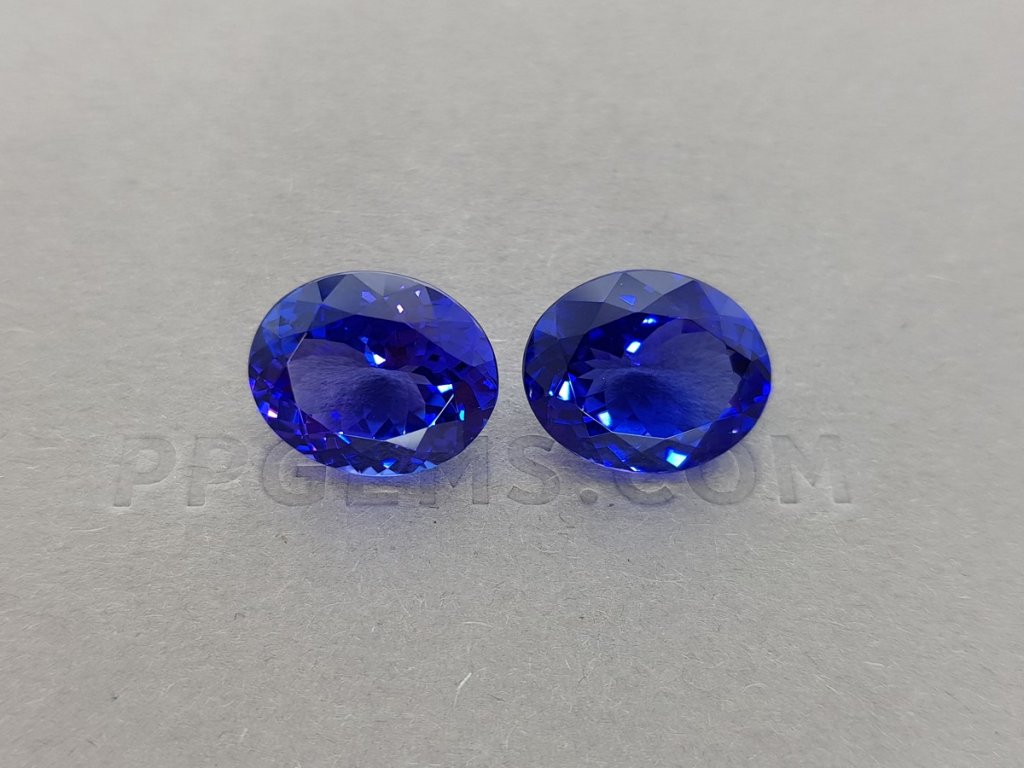 Blue tanzanite pair 13.53 ct, Tanzania Image №1