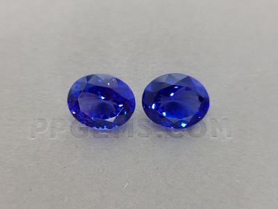 Blue tanzanite pair 13.53 ct, Tanzania photo