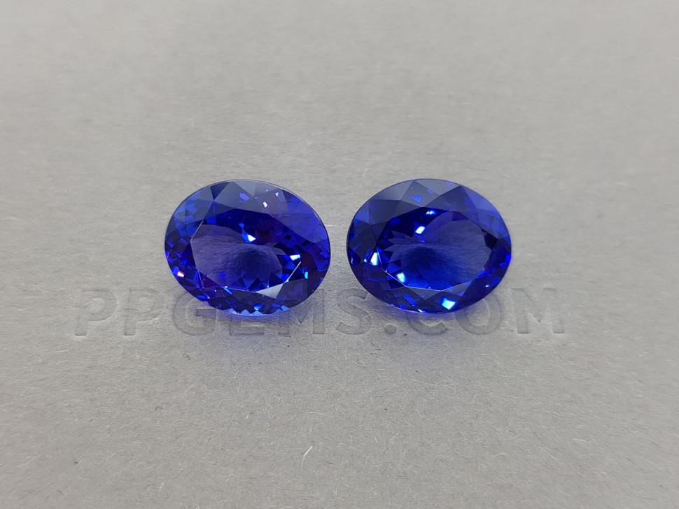 Blue tanzanite pair 13.53 ct, Tanzania Image №1