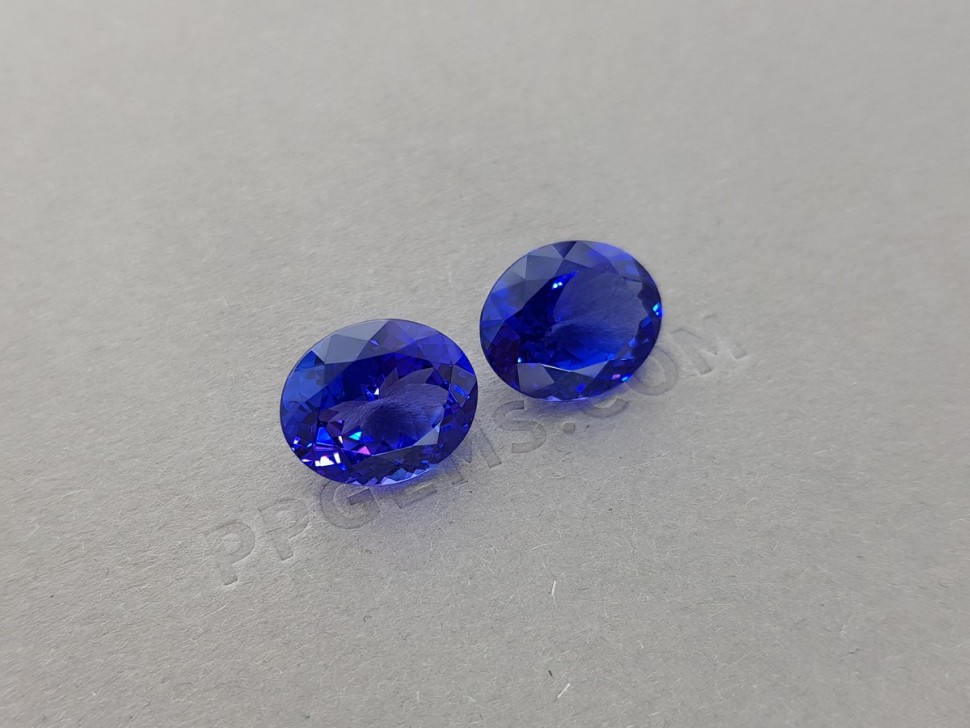 Blue tanzanite pair 13.53 ct, Tanzania Image №2