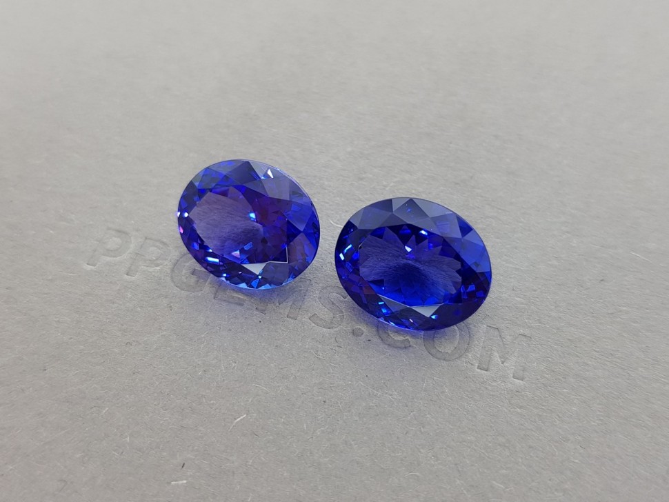 Blue tanzanite pair 13.53 ct, Tanzania Image №3
