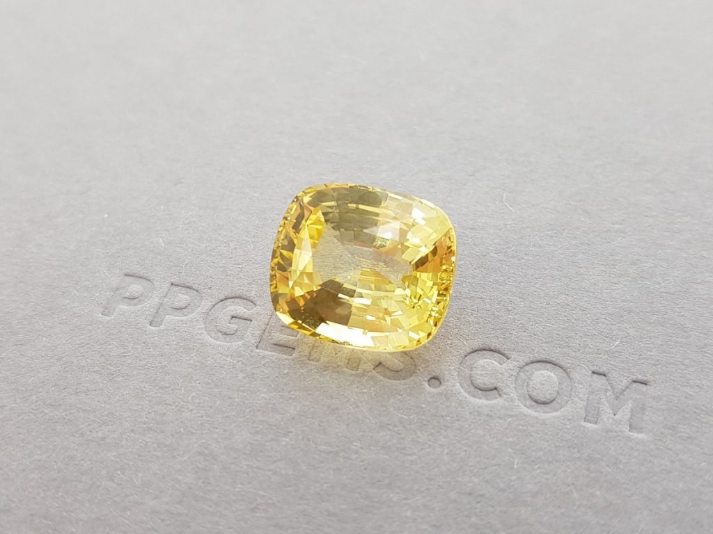 Unheated yellow sapphire 11.34 ct, Sri Lanka, GRS Image №2