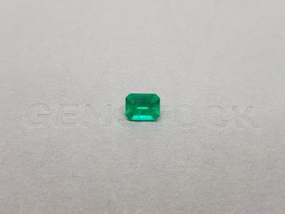 Colombian Vivid Green emerald octagon cut 0.99 ct photo