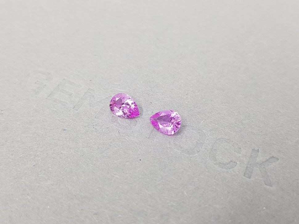 Pair of unheated pink sapphires from Madagascar, 0.95 ct Image №2