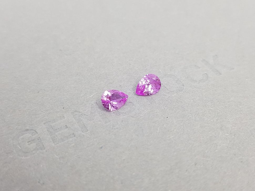 Pair of unheated pink sapphires from Madagascar, 0.95 ct Image №3