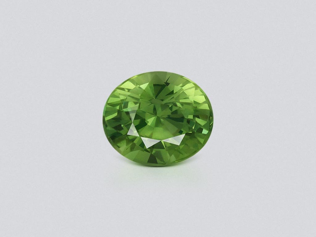 Gelbgrüner tsavorit-granat, ovaler schliff 1,17 karat, Tansania Image №1