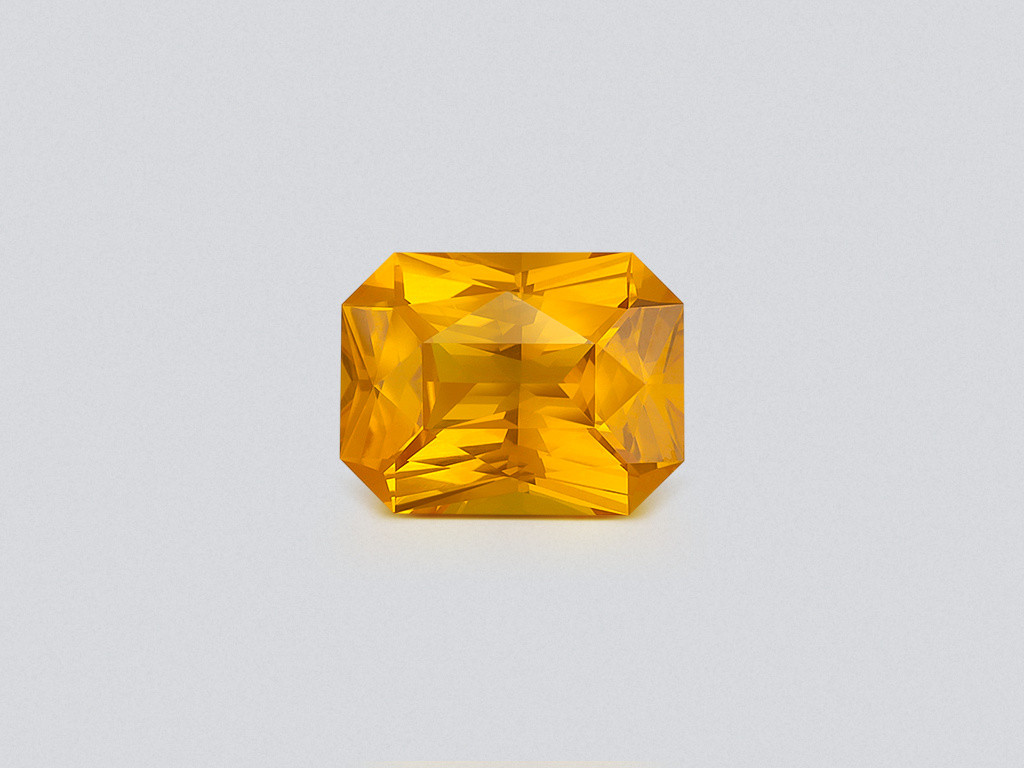 Sapphire yellow orange radiant cut 5.93 carats, Sri Lanka Image №1