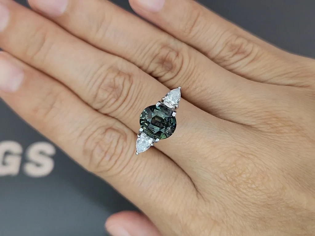 Unbehandelter, runder grüner saphir 4,65 karat, Sri Lanka Image №5