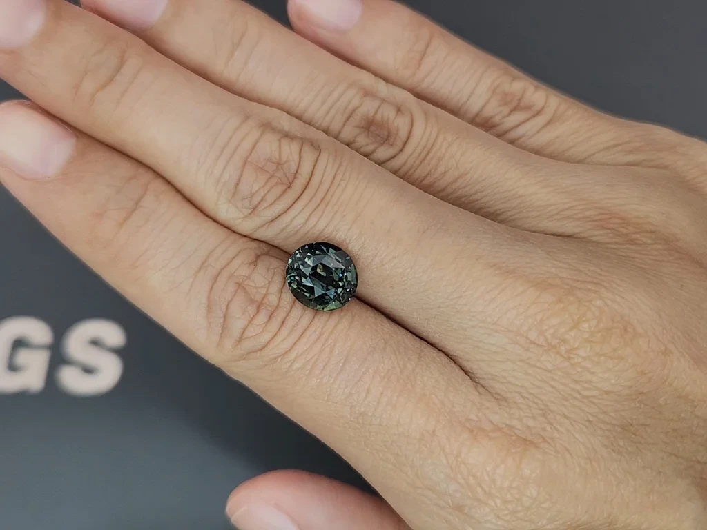 Unbehandelter, runder grüner saphir 4,65 karat, Sri Lanka Image №2