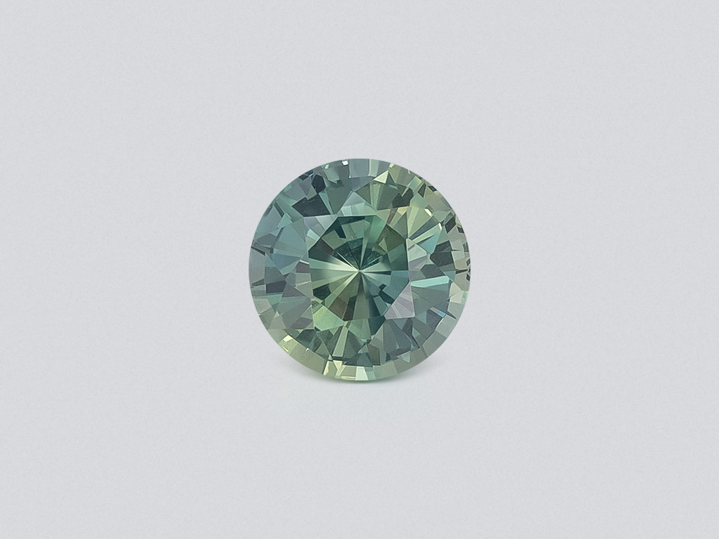 Unheated Teal sapphire round cut 1.62 carats, Madagascar Image №1
