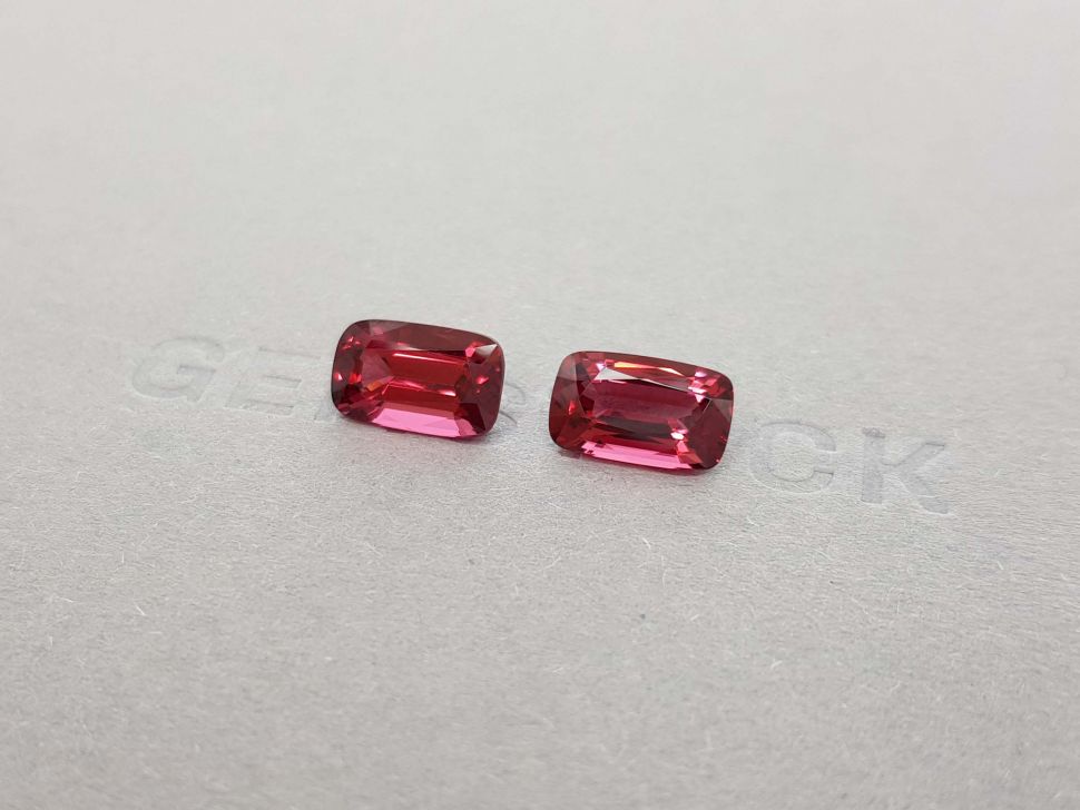 Pair of Burmese red spinels 5.39 ct, GFCO Image №3
