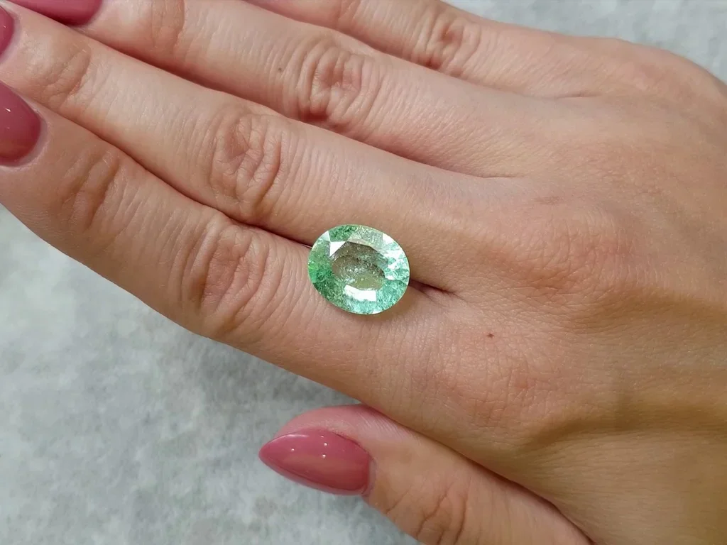 Paraiba-Turmalin im Ovalschliff, 6,05 Karat, Mosambik, GIA Image №2