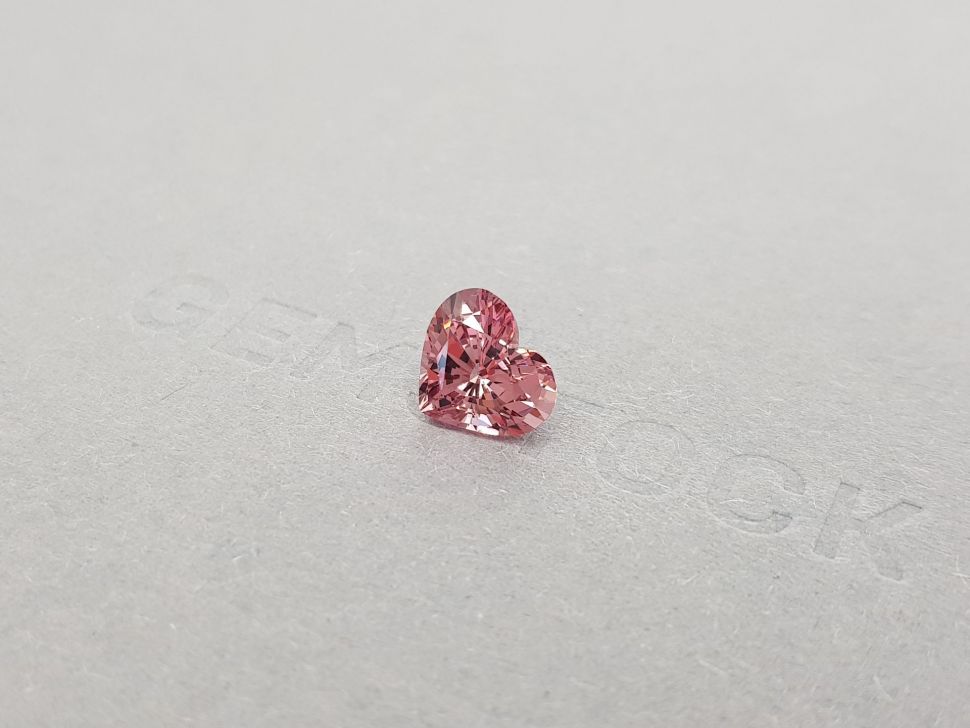 Pink spinel with orange tone in heart shape 2.36 ct, Burma Image №3