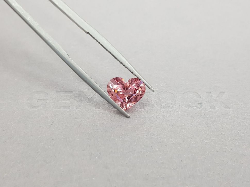 Pink spinel with orange tone in heart shape 2.36 ct, Burma Image №4