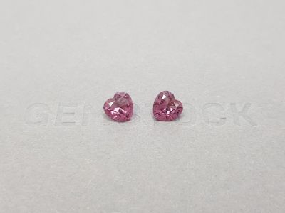 Pair of heart cut pink spinels 2.09 ct, Tanzania photo