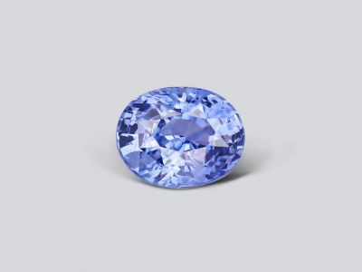 Cornflower blue sapphire in oval cut 3.03 carats, Sri Lanka photo
