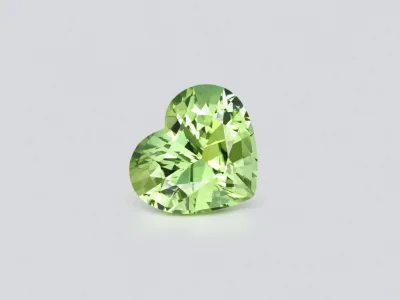 Mint green tourmaline in a high-precision cut 13.87 carats, heart shape photo