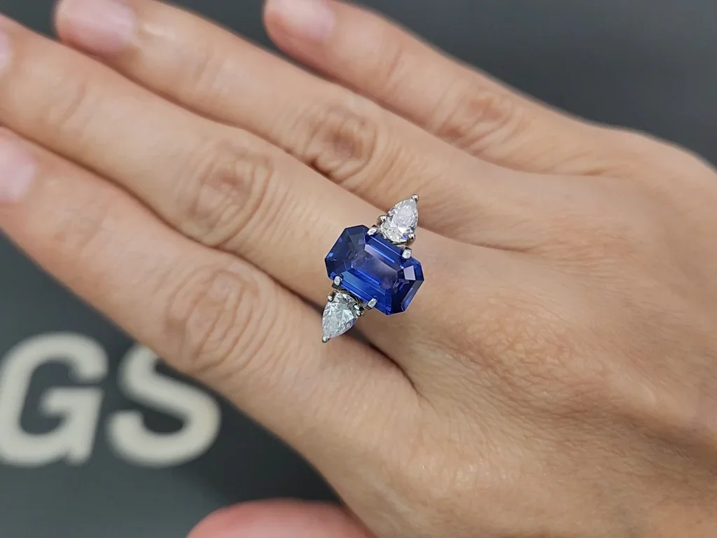 Saphir bleu taille octogonale 4,01 carats, Sri Lanka Image №5