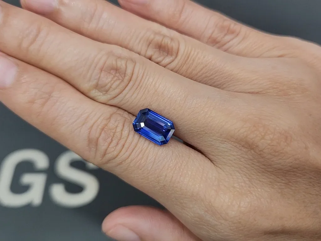 Saphir bleu taille octogonale 4,01 carats, Sri Lanka Image №2