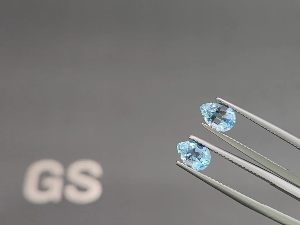Satz aquamarine im birnen und marquiseschliff 5,27 karat, Mosambik Image №4