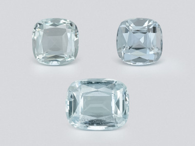 Ensemble aigues-marines taille coussin de 1,00 carat, Madagascar photo