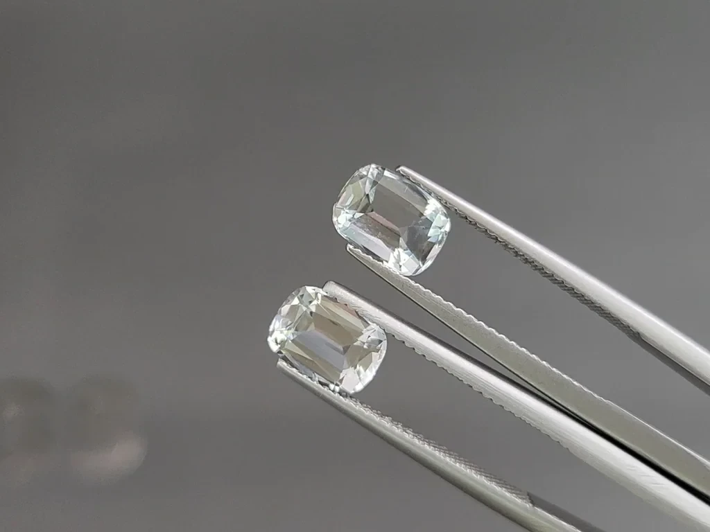 Set of aquamarines cushion cut  3.92 carats, Madagascar Image №4