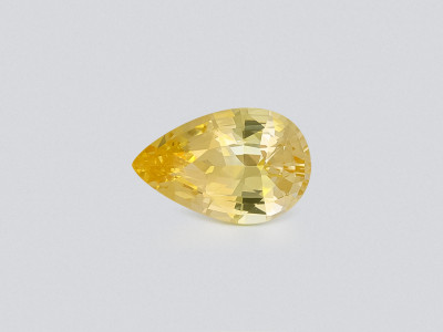Unheated yellow sapphire pear cut 1.10 carats, Sri Lanka photo