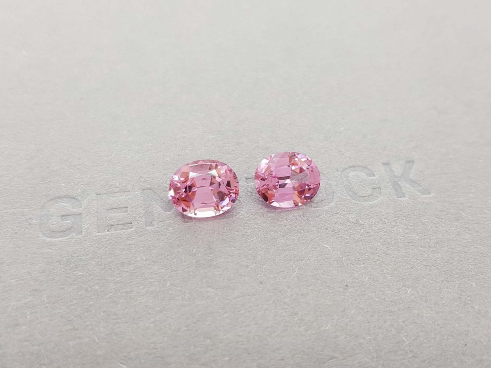 Pair of oval cut pink spinels 4.46 ct, Pamir Image №2