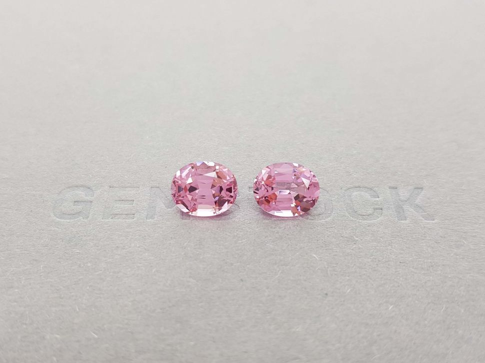 Pair of oval cut pink spinels 4.46 ct, Pamir Image №1