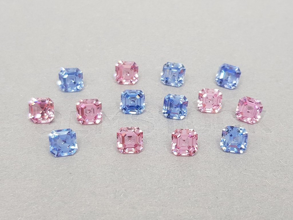 Beautifully selected lot of Pamir pink spinels and sapphires from Sri Lanka, 25.27 carats Image №1