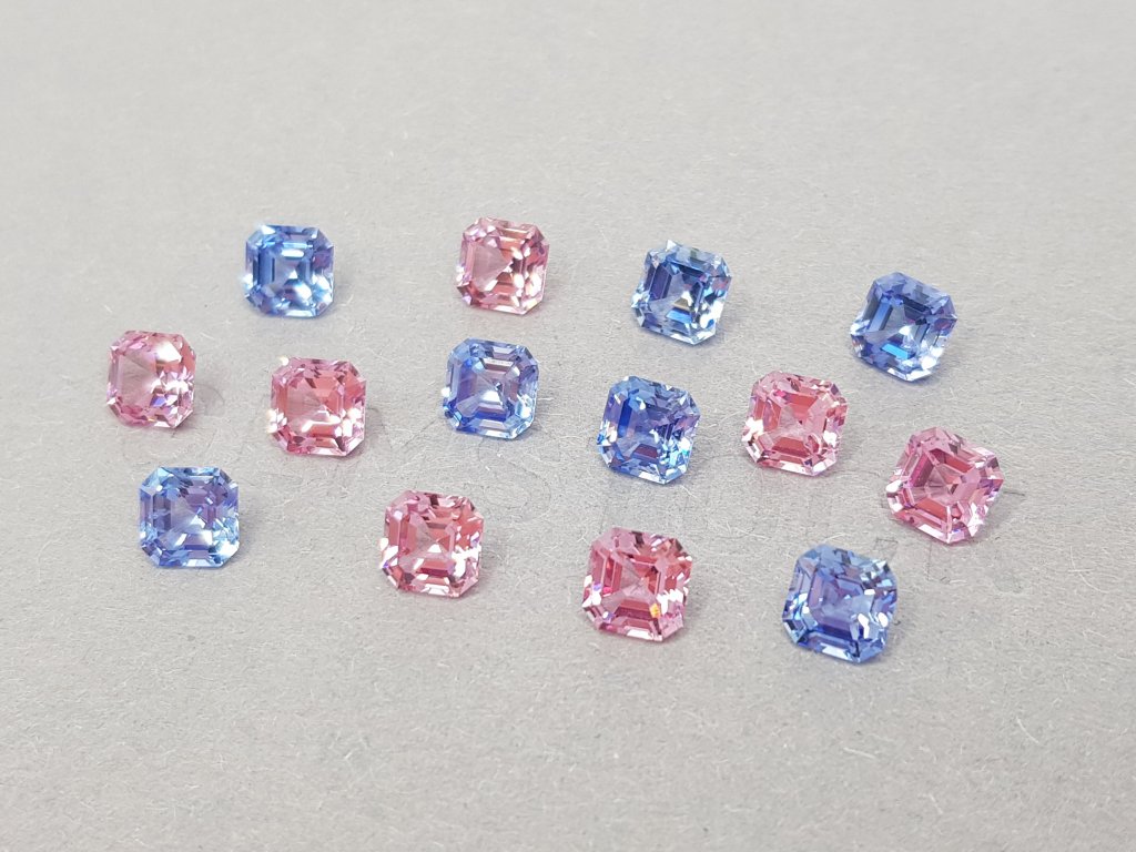 Beautifully selected lot of Pamir pink spinels and sapphires from Sri Lanka, 25.27 carats Image №3