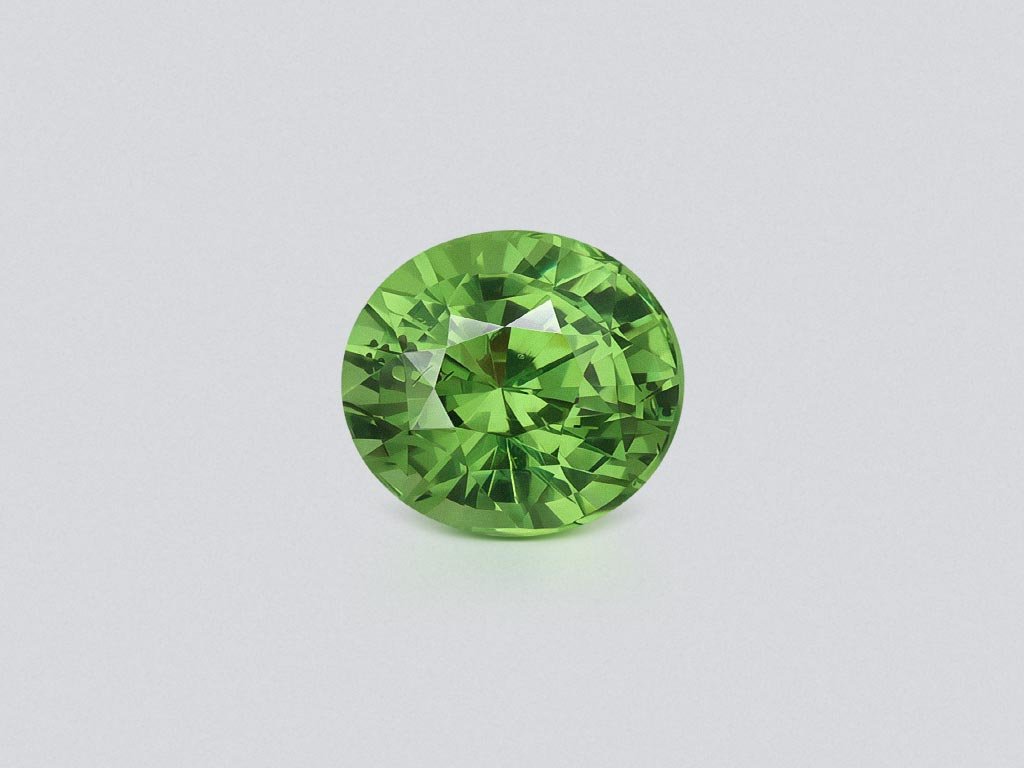 Granate tsavorita de color verde amarillento, talla circular de 1,14 quilates, Tanzania Image №1