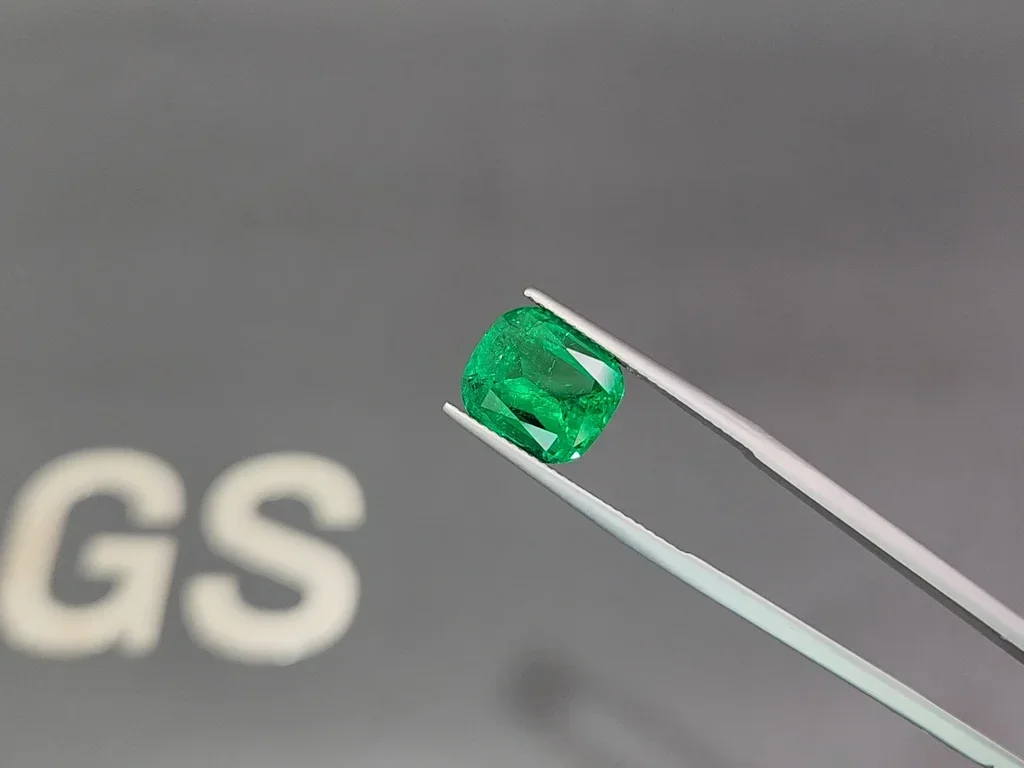 Esmeralda verde vivo talla cojín de 4,83 ct, Panjshir Image №3