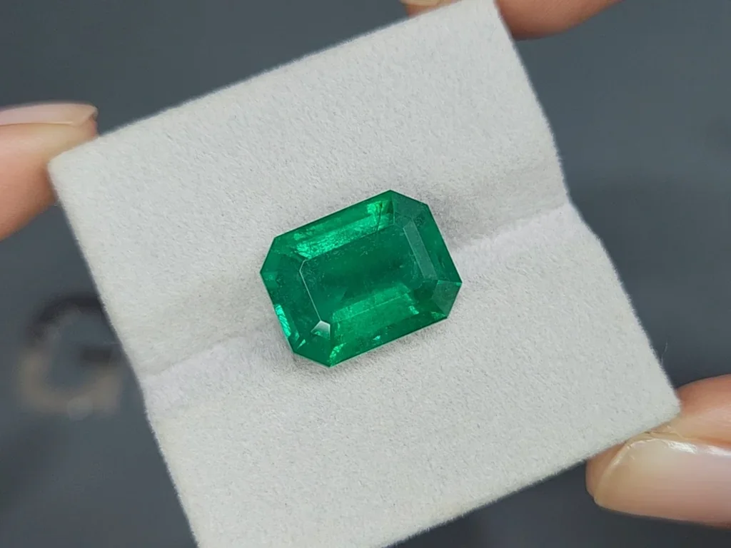 Émeraude octogonale vert vif 9,91 ct, Zambie Image №4